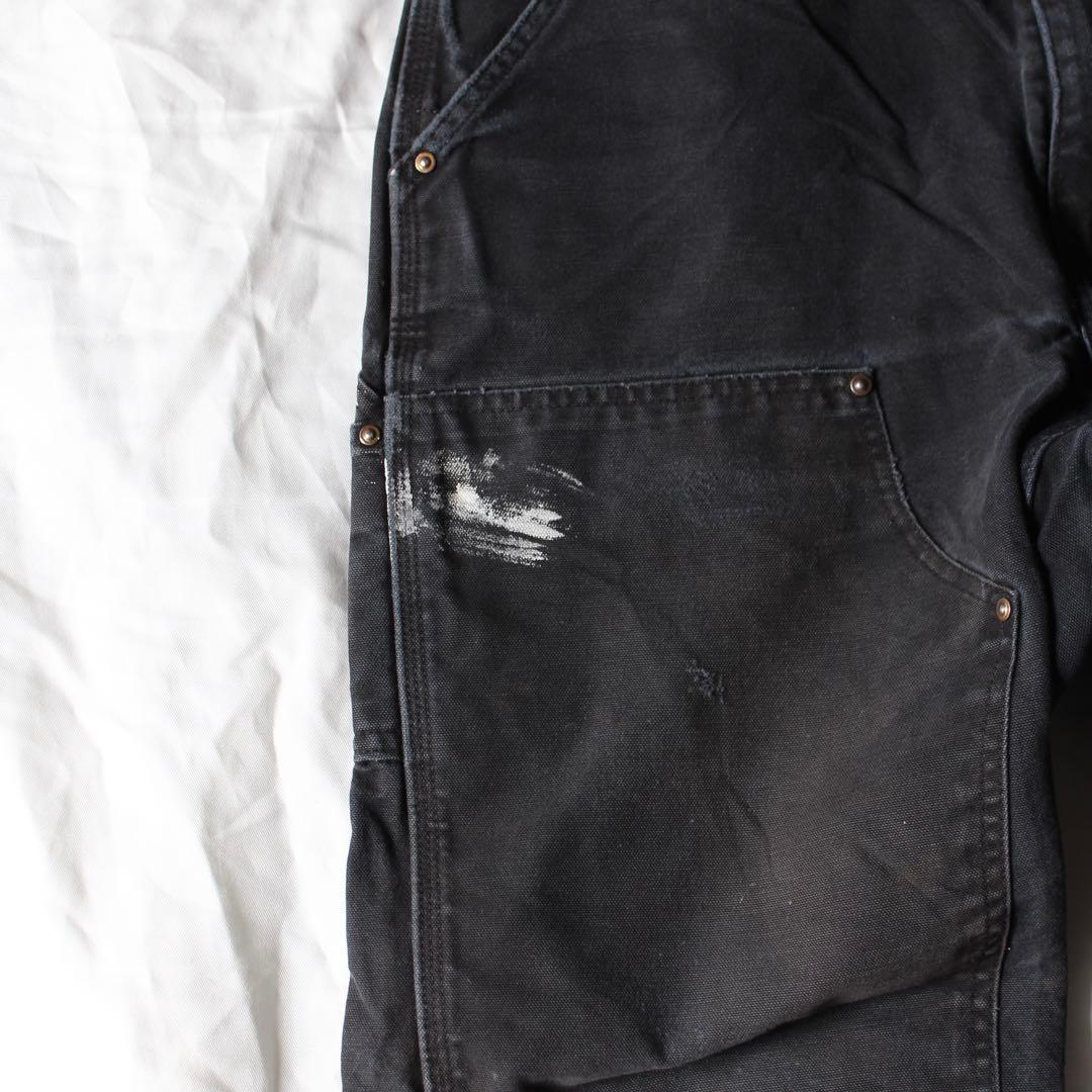 雰囲気◎ USA製 Carhartt ダブルニー ペインターパンツ BLK 黒
