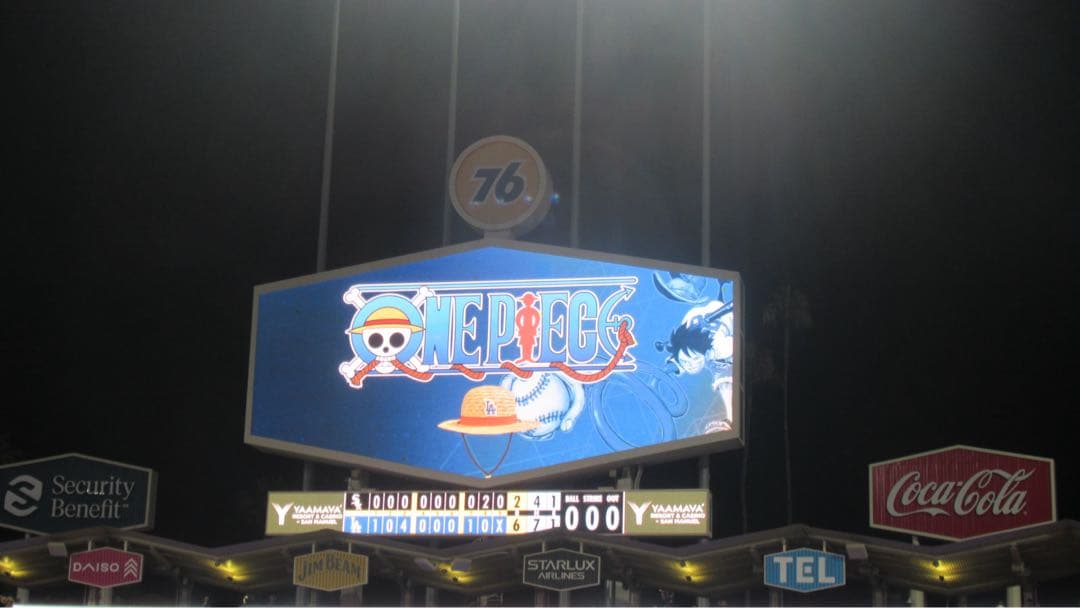 【限定】ドジャース×ONE PIECE コラボカード ルフィ 来場者特典