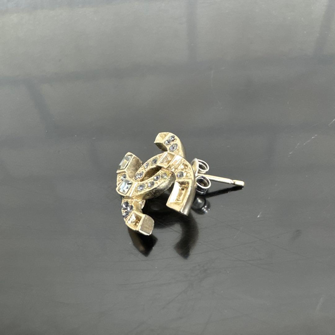 CHANEL シャネル ココマーク ラインストーン ピアス 片耳用 F19 A