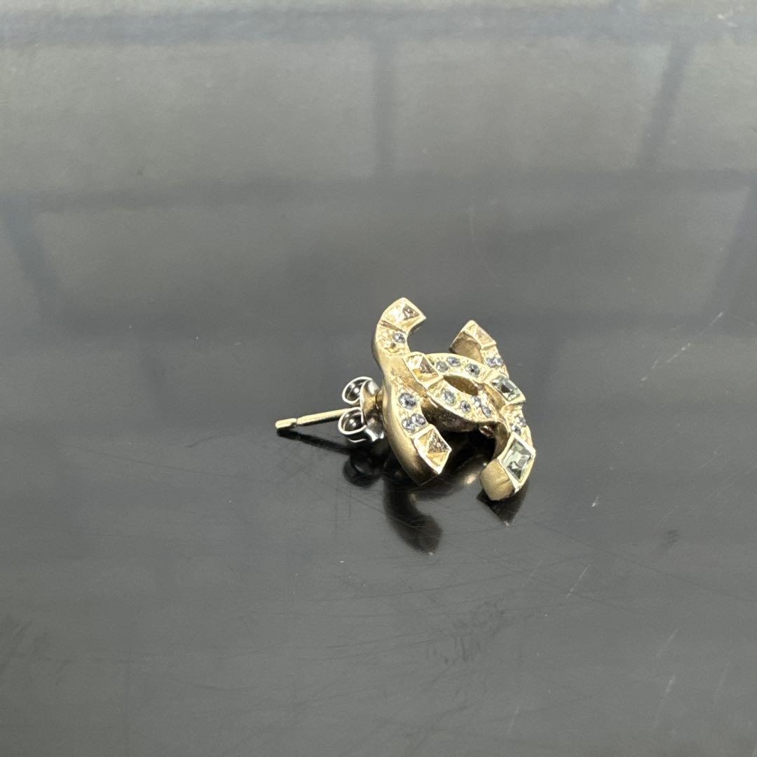 CHANEL シャネル ココマーク ラインストーン ピアス 片耳用 F19 A