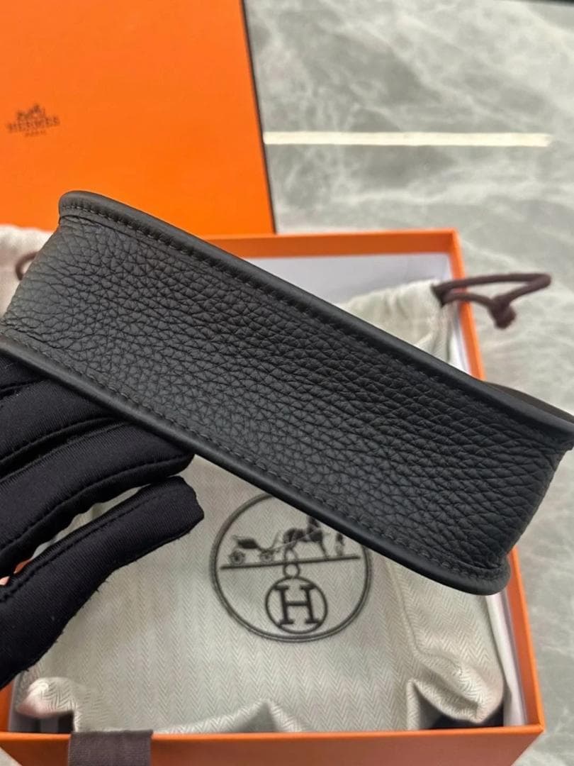 HERMES ミニエブリン TPM 黑×シルバー金具