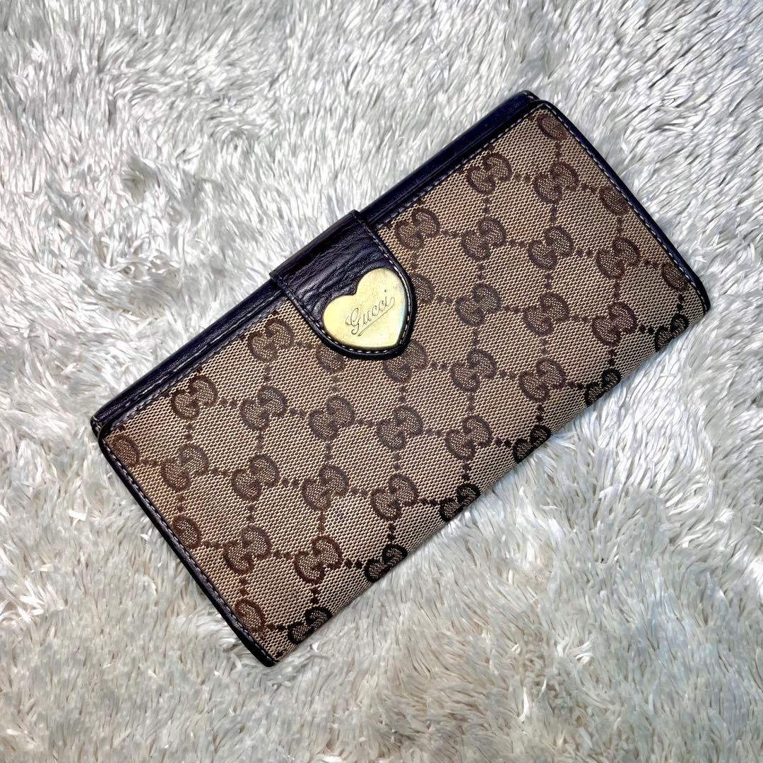 美品✨GUCCI ラブリーハート GG GGスプリーム キャンバス 長財布