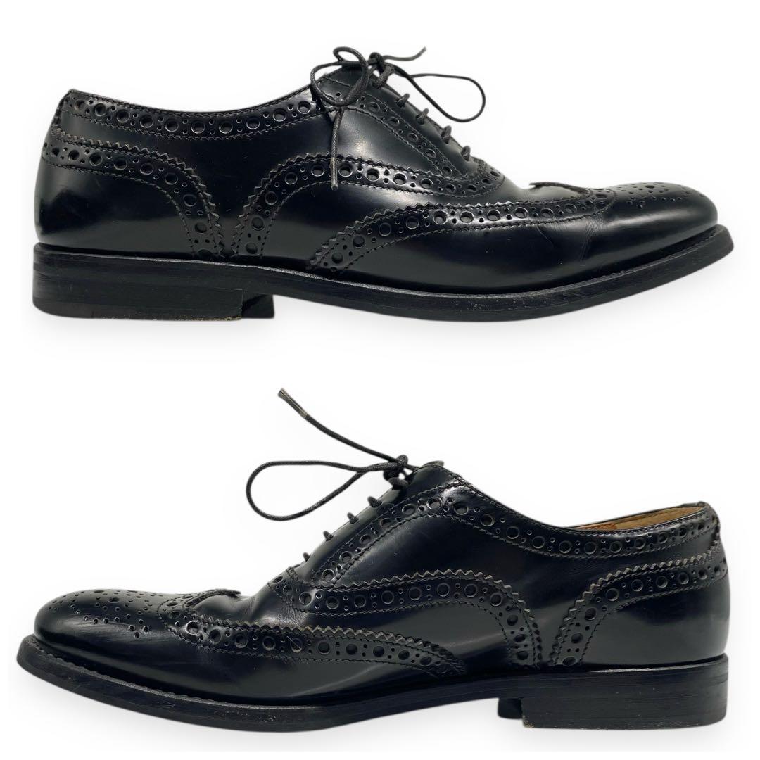 美品■チャーチ　BURWOOD　ビジネスシューズ　ウィングチップ　黒