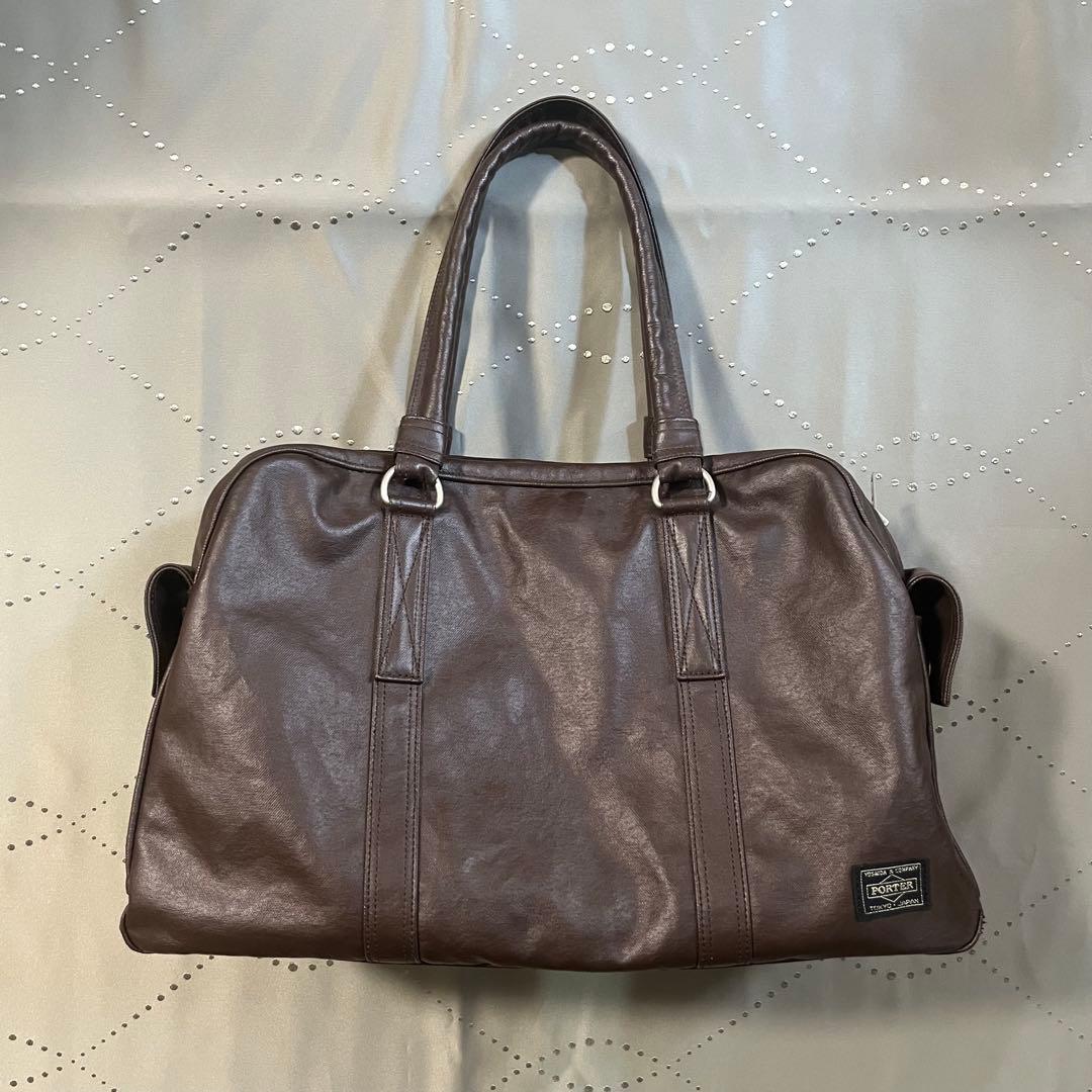 古着 吉田カバン Porter ブラウン フリースタイルボストンバッグ 美品