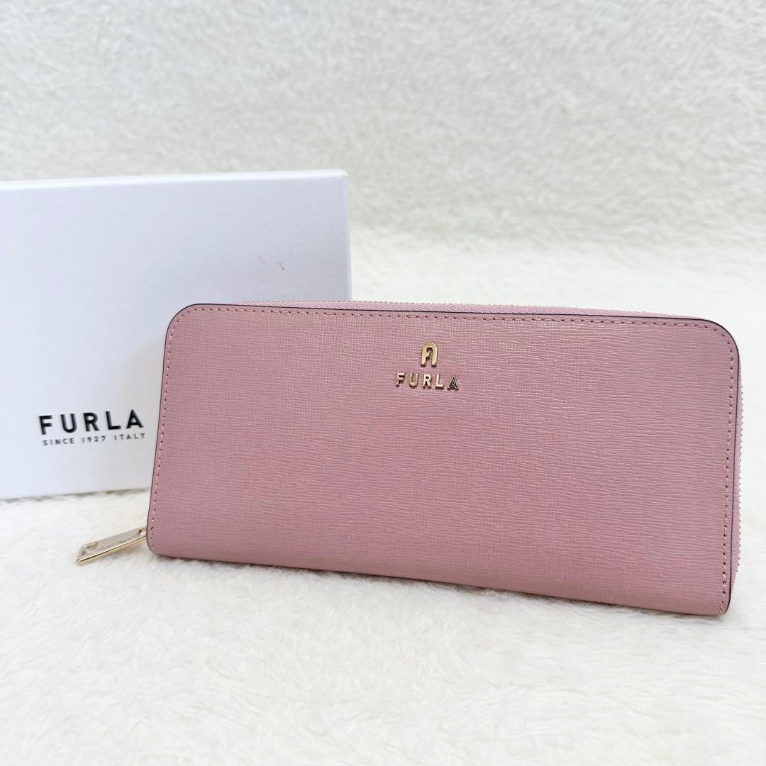 未使用級✨FURLA ラウンドファスナー 長財布 ウォレット カメリア 現行品