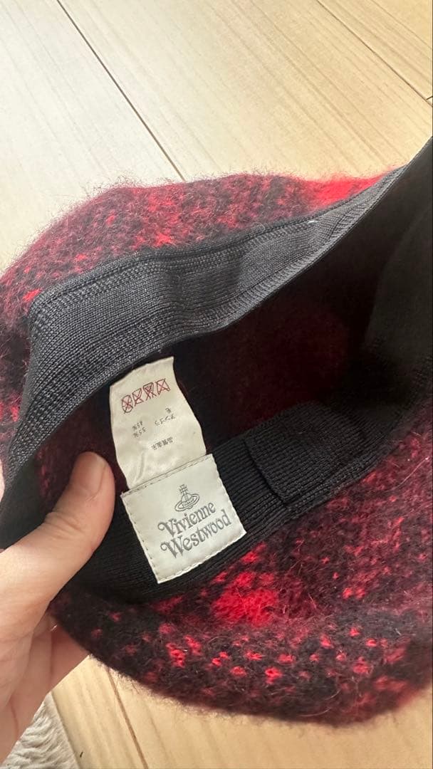 Vivienne Westwood 赤黒チェックベレー帽