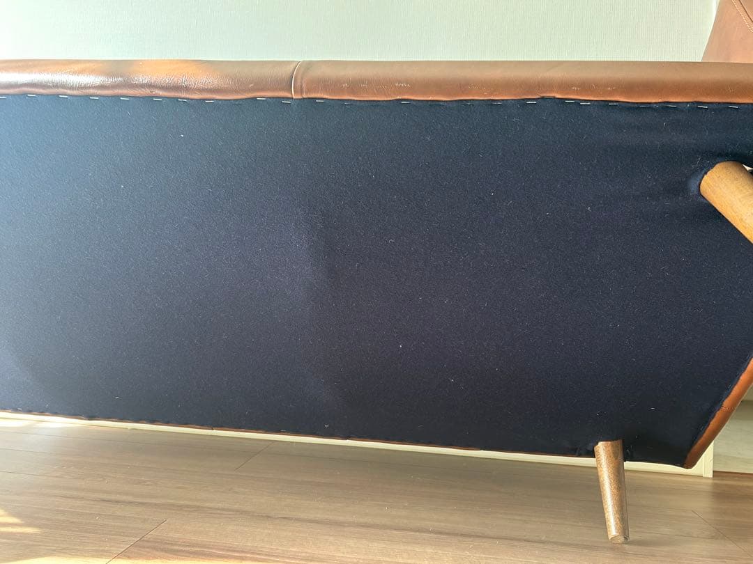 ウニコ　MOLN レザーソファー 3人掛け ダークブラウン