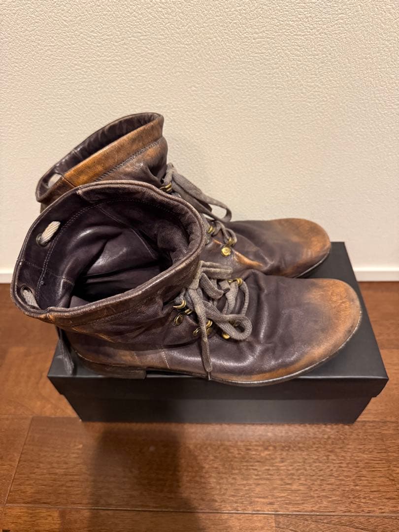 MIHARA YASUHIRO ミハラヤスヒロ ダークブラウン レザー ブーツ