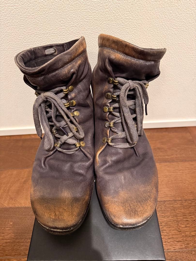 MIHARA YASUHIRO ミハラヤスヒロ ダークブラウン レザー ブーツ