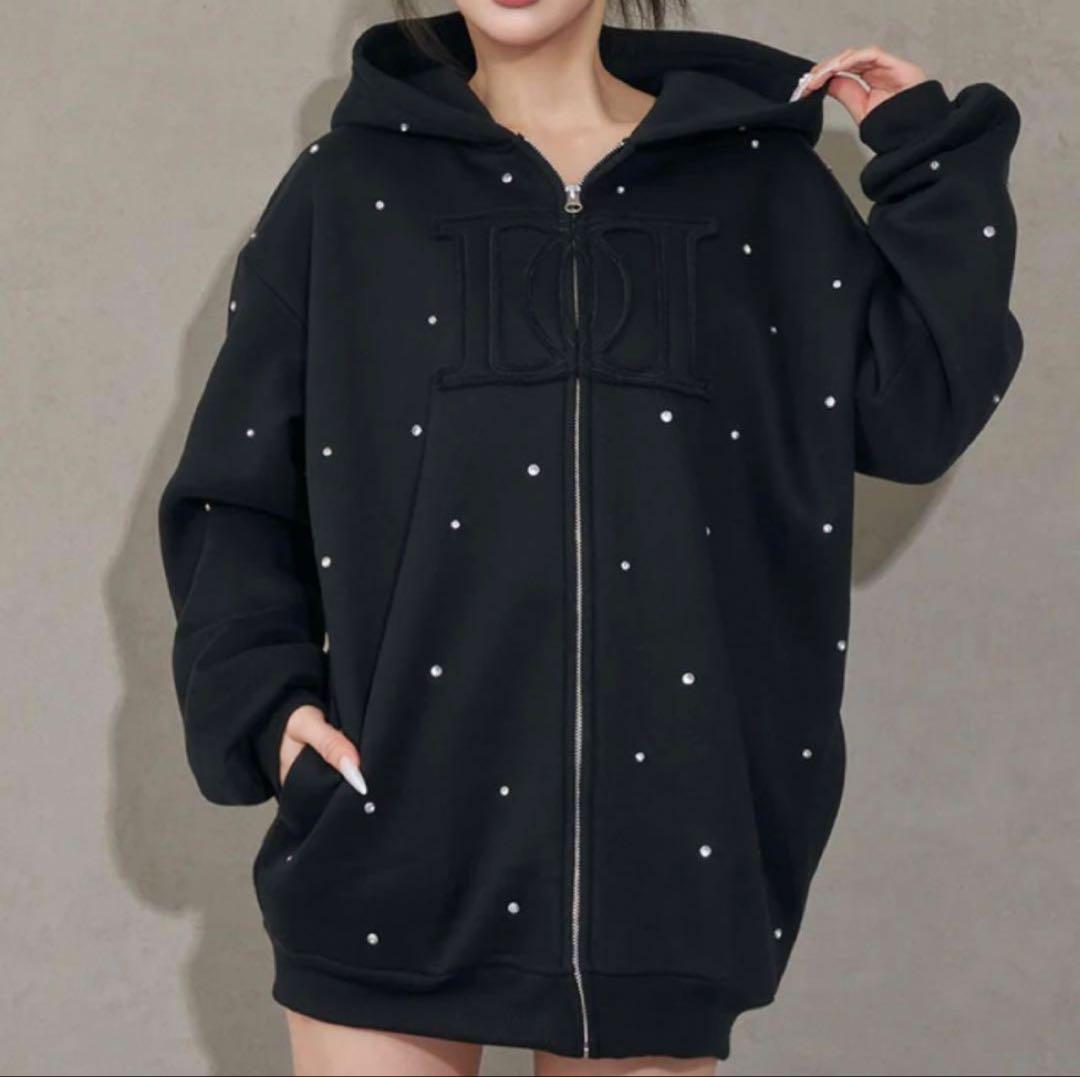 ダーリッチ DDロゴビジュージップパーカー