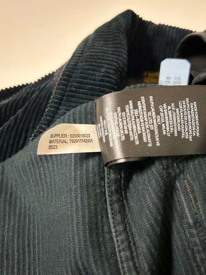 【美品】RRL ダブルアールエル コーデュロイ テーラード ジャケット 黒 M