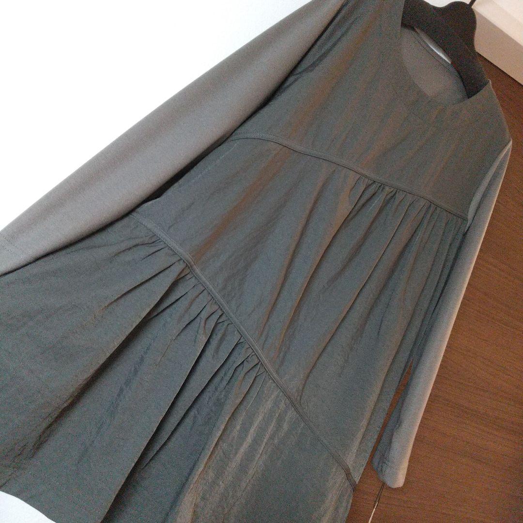 新品 チュニック ワンピース 長袖 秋冬 体型カバー ゆったり フリーサイズ l