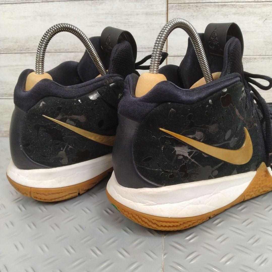 メンズ☆ナイキ　カイリー4　EP　スニーカー　27cmブラック＆ゴールド　バスケ