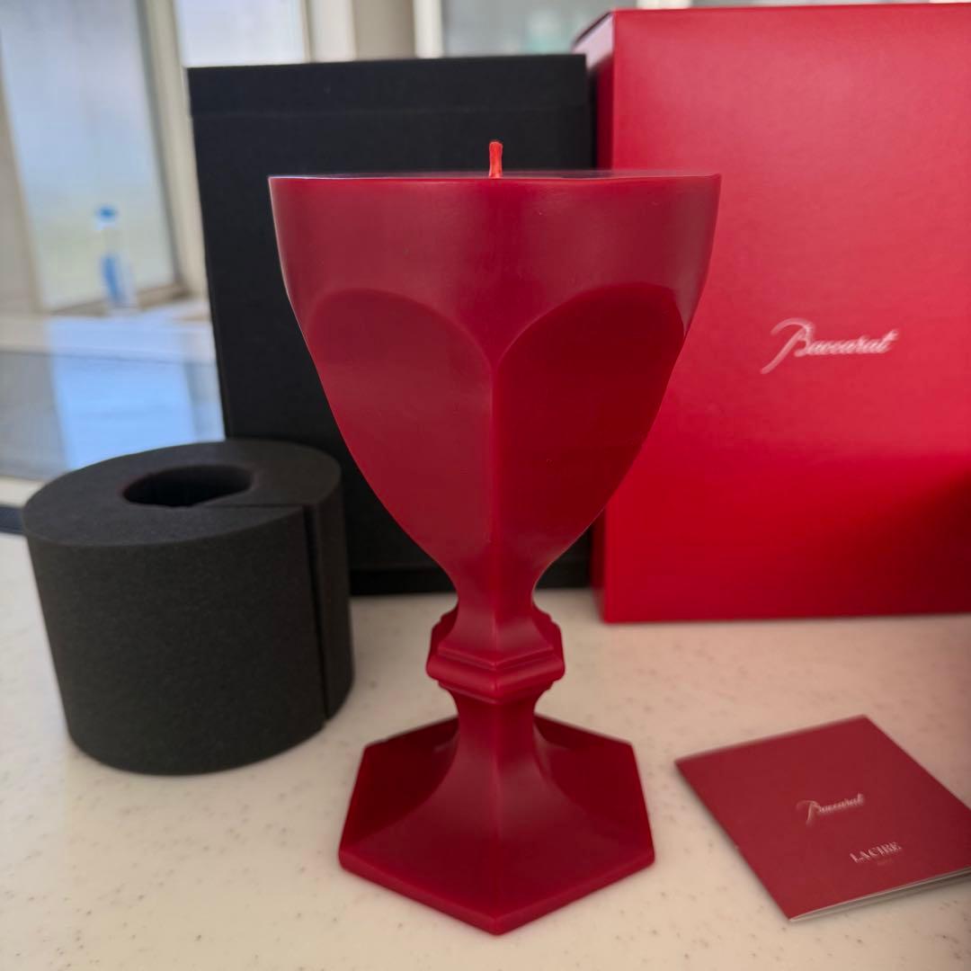 バカラ　アルクール グラス型キャンドルレッド