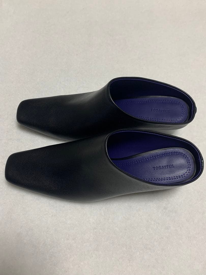 TODAYFUL トゥデイフル Squaretoe Leather Sabot