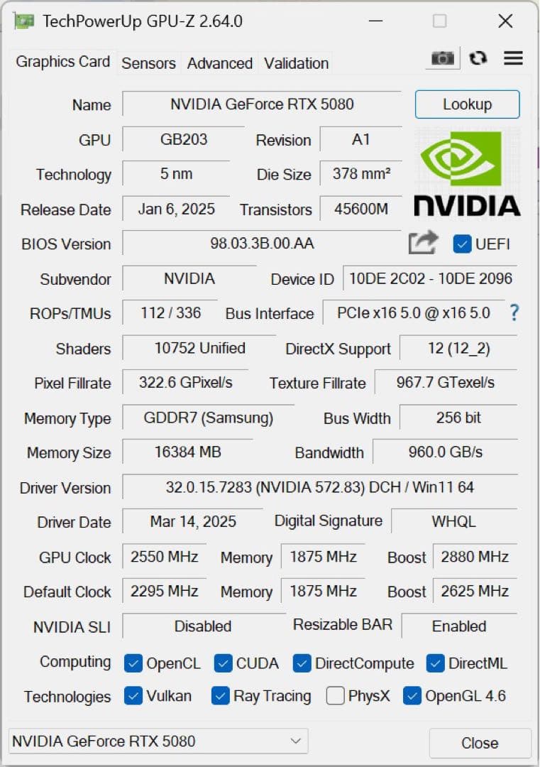 GALAKURO NVIDIA GeForce RTX 5080 ホワイト