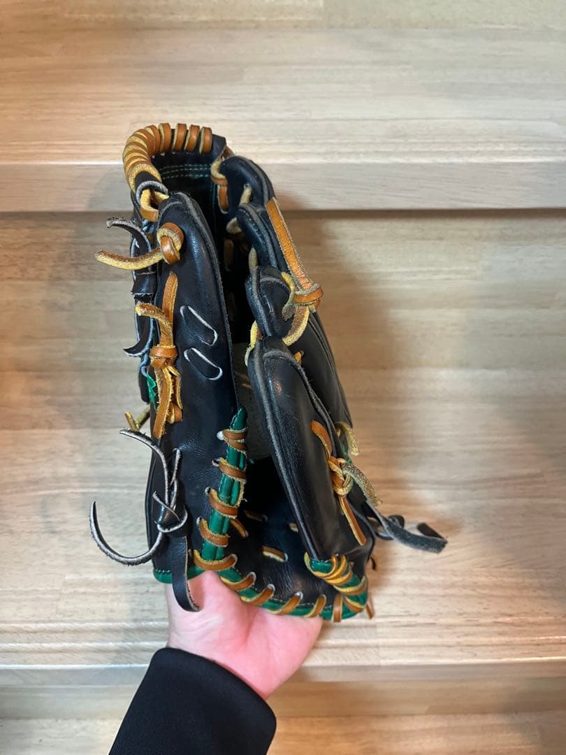訳あり商品　低価格DEAD STOCK デッドストック　硬式野球グローブ 黒/緑