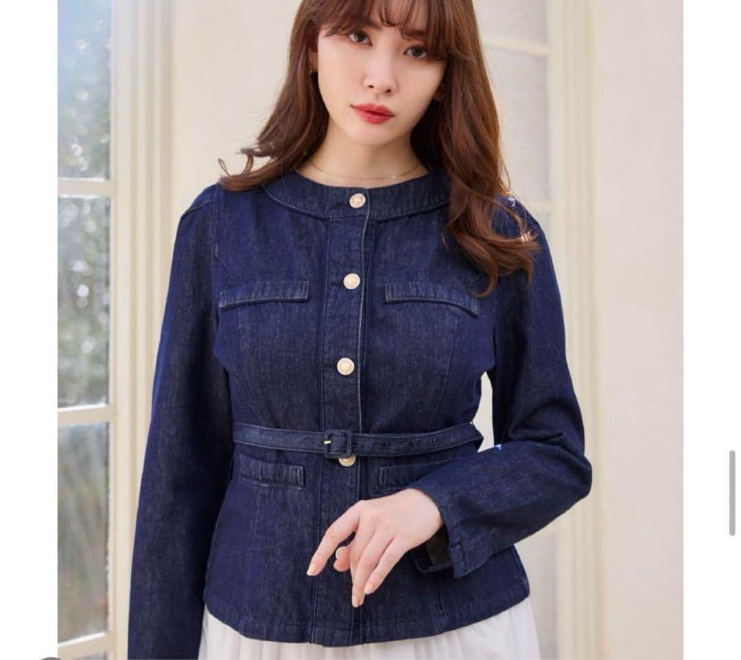 ジャケット・アウター Herlipto New Classic Belted Denim Jacket
