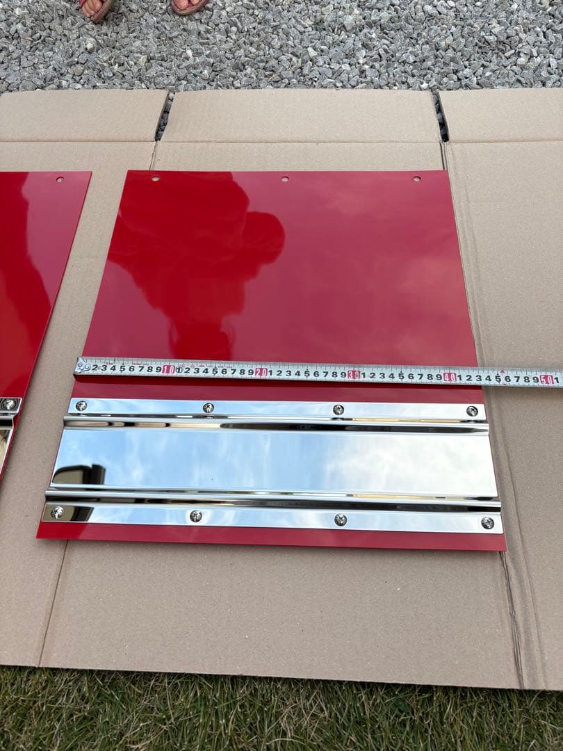 テツ　泥除け　赤　鏡面