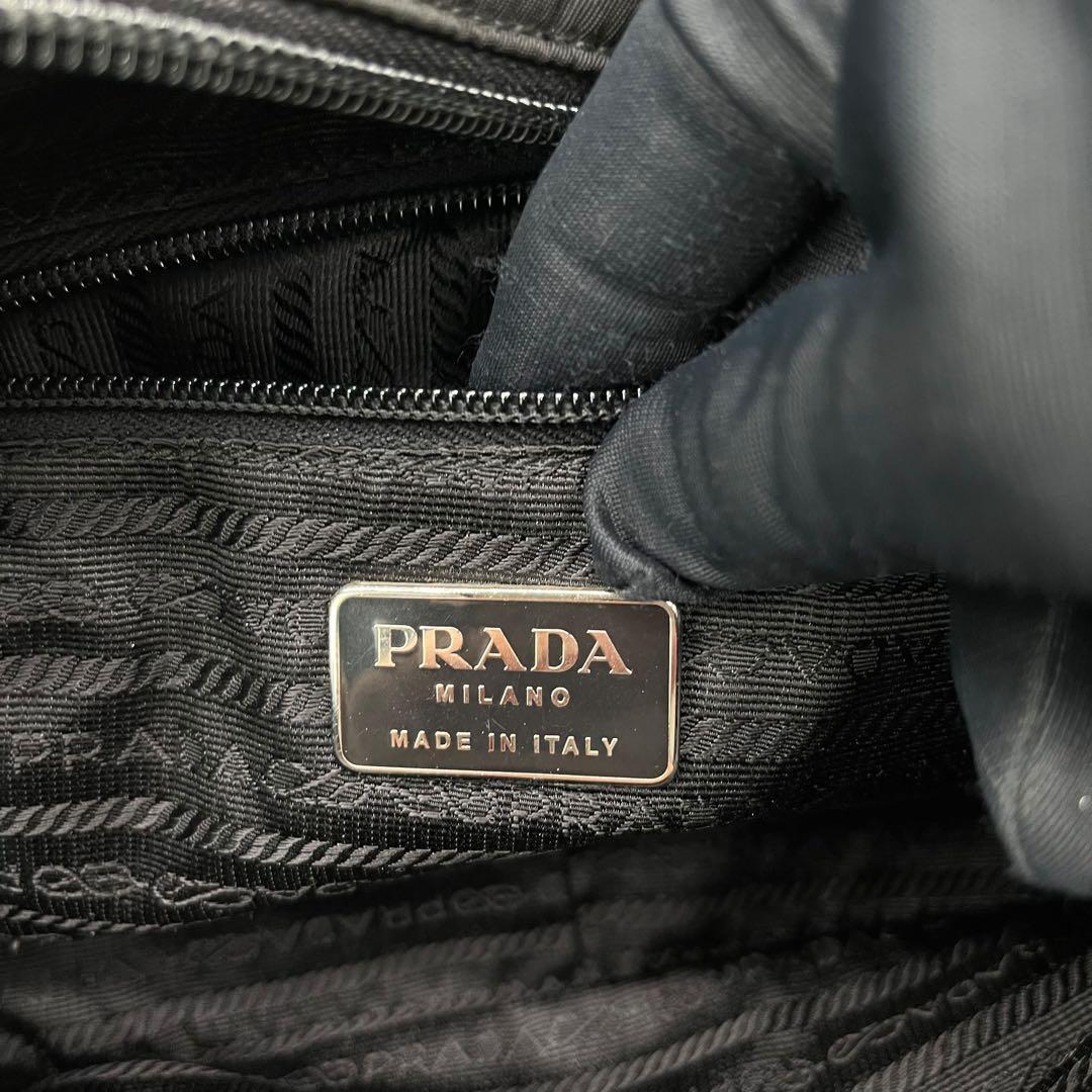 正規品 4548 PRADA プラダ ハンドバッグ ナイロン ブラック