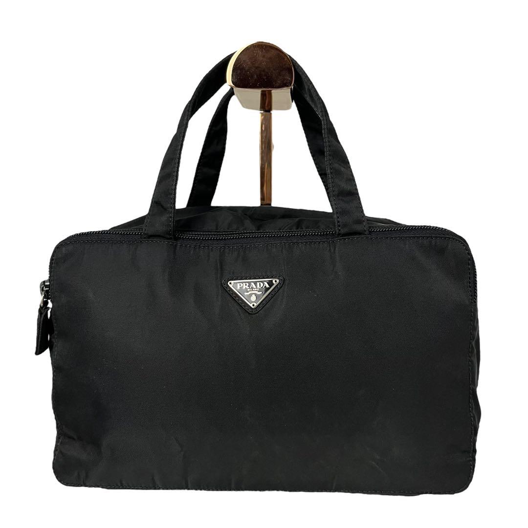 正規品 4548 PRADA プラダ ハンドバッグ ナイロン ブラック