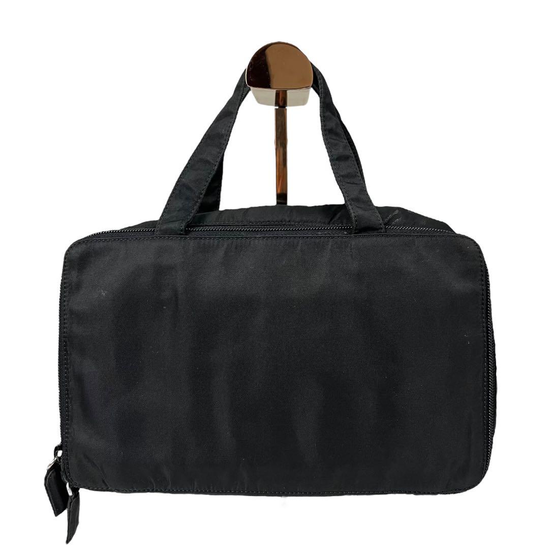 正規品 4548 PRADA プラダ ハンドバッグ ナイロン ブラック