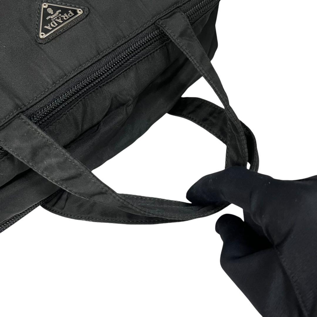 正規品 4548 PRADA プラダ ハンドバッグ ナイロン ブラック