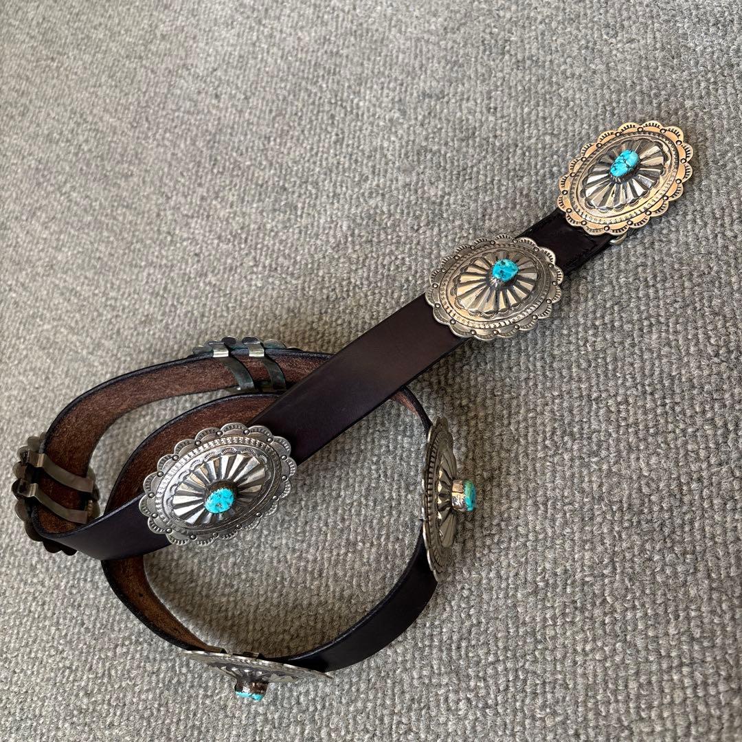 ブラッククロスです！ ターコイズ付きシルバーコンチョ　ベルト