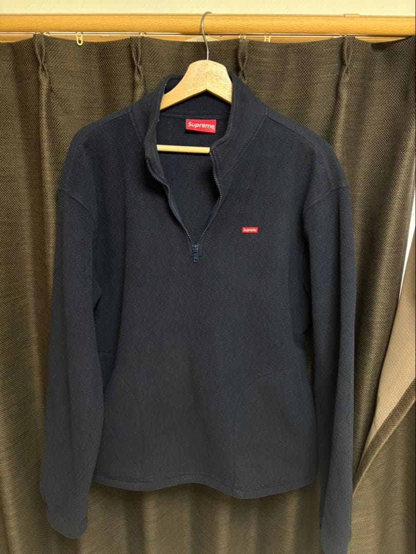 Supreme ハーフジップフリース Mネイビー