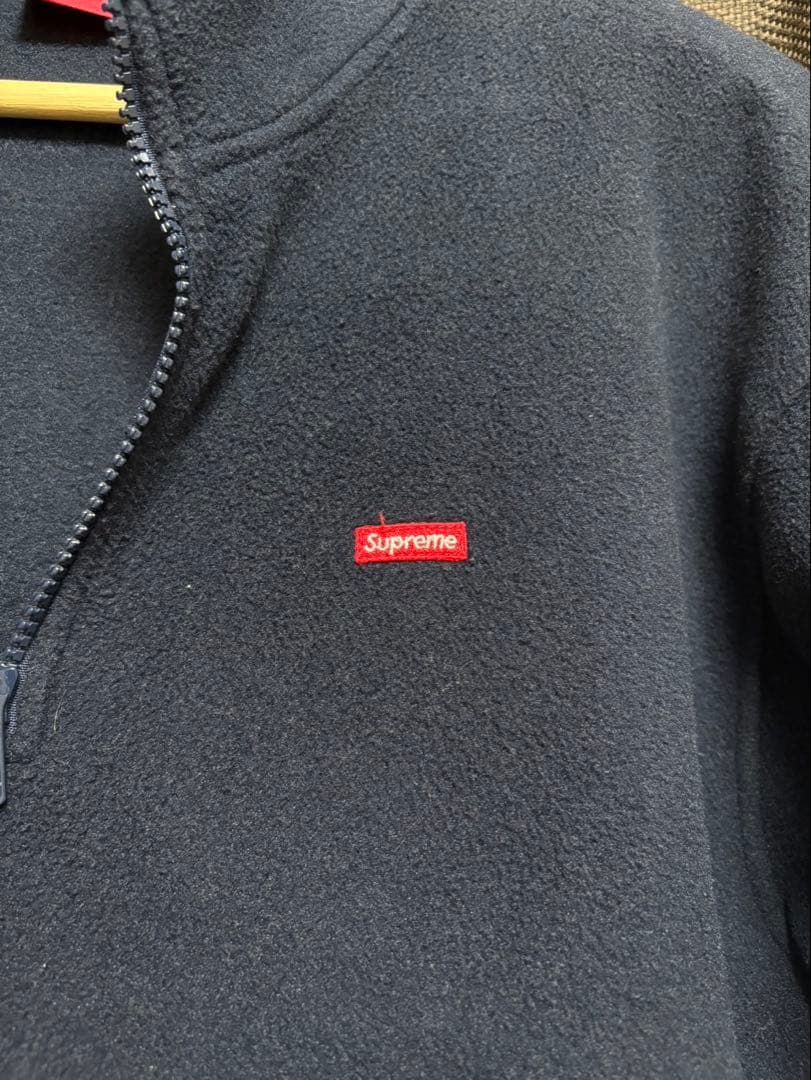 Supreme ハーフジップフリース Mネイビー