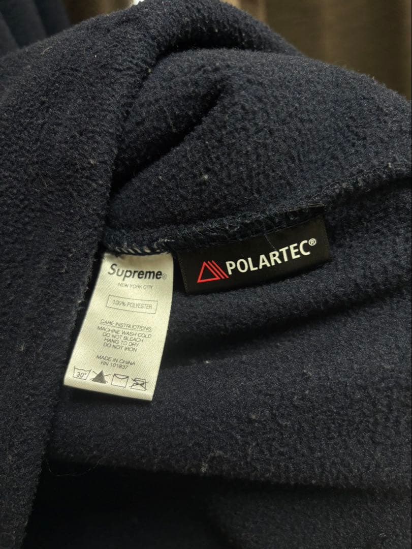 Supreme ハーフジップフリース Mネイビー