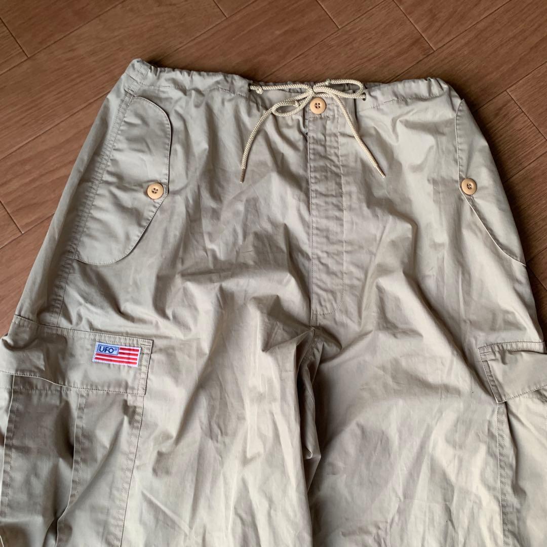 美品 90s UFO テクノ パラシュート カーゴパンツ Tech バギー 極太