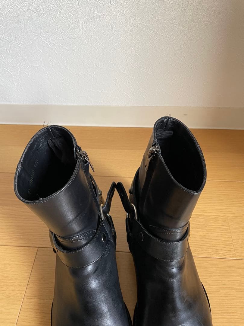 正規品 サンローランパリ メンズ レザーブーツ 黒 42 1/2