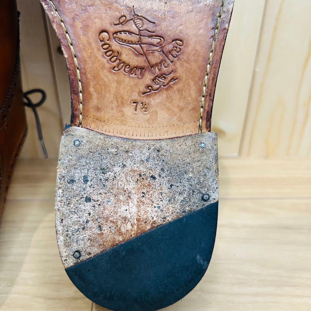 【美品】ジャランスリウァヤ 98602 セミブローグ 茶 UK7.5 26.5