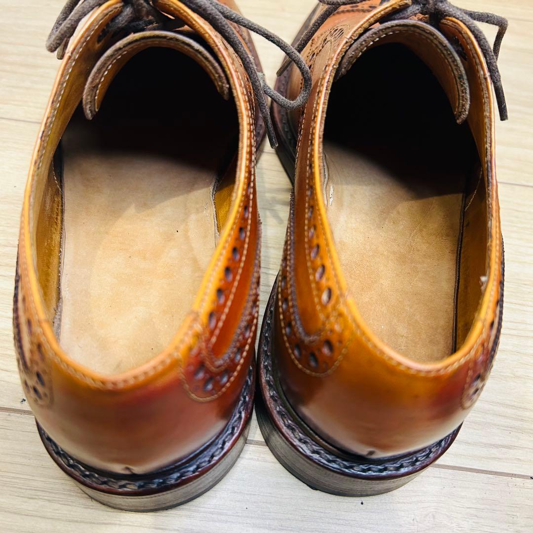 【美品】ジャランスリウァヤ 98602 セミブローグ 茶 UK7.5 26.5