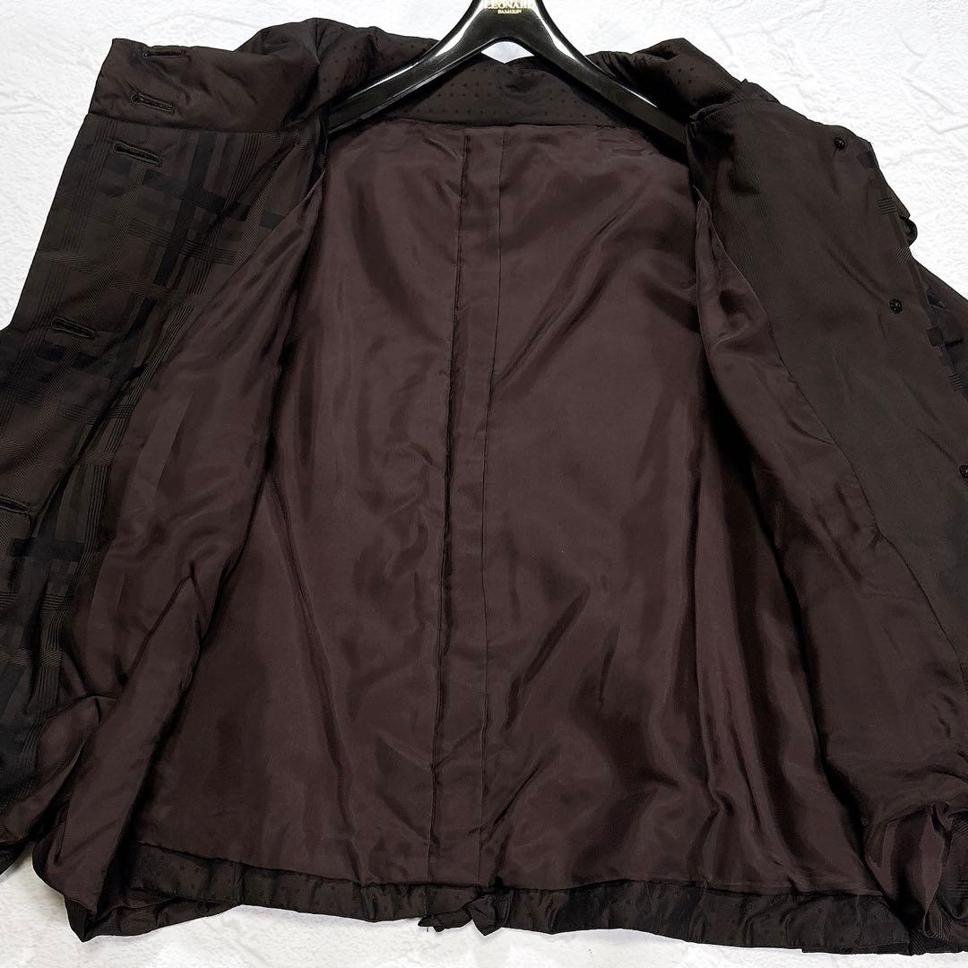 ✨美品✨慈雨　センソユニコ　中綿ジャケット　ニット切替　総柄　ドット　チェック