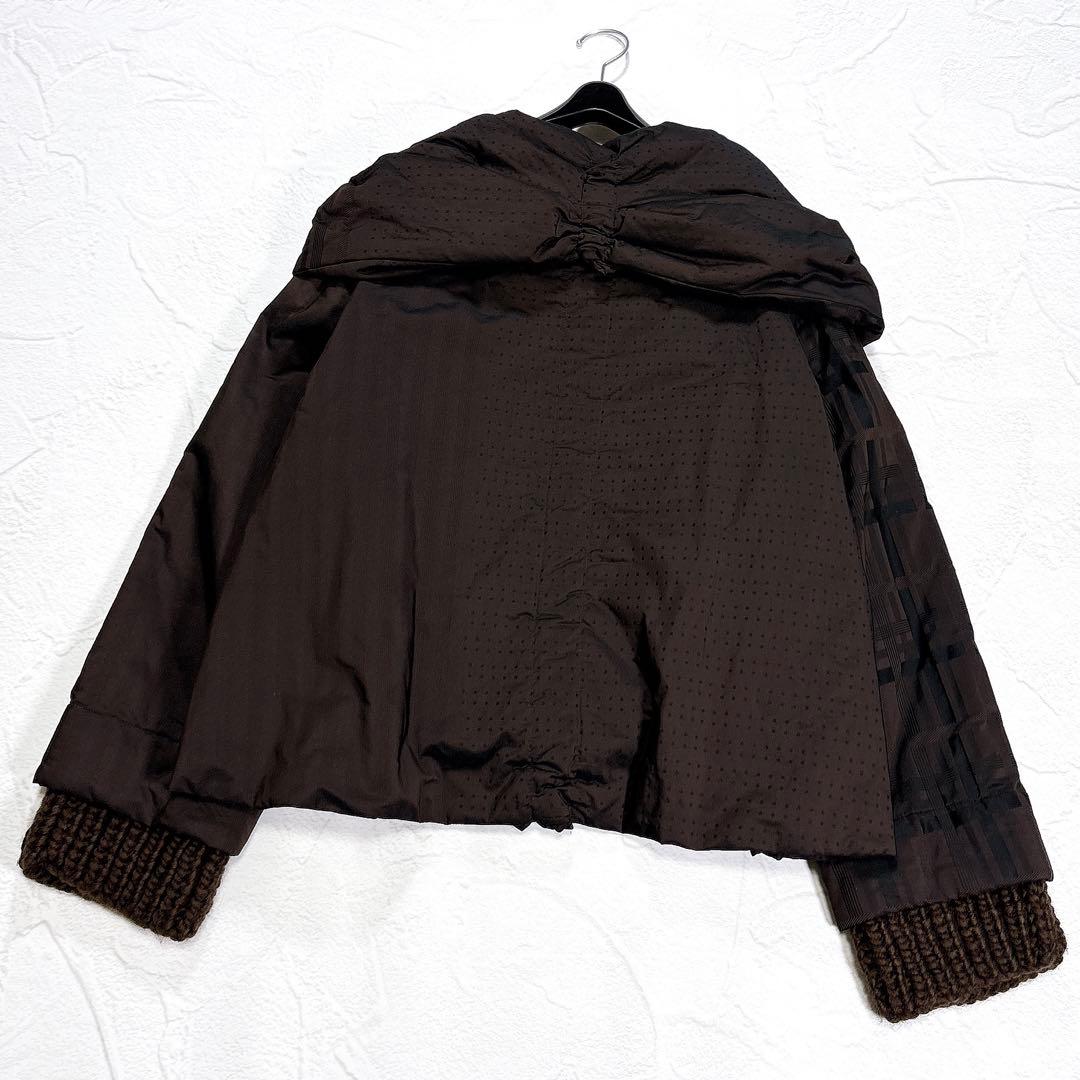 ✨美品✨慈雨　センソユニコ　中綿ジャケット　ニット切替　総柄　ドット　チェック