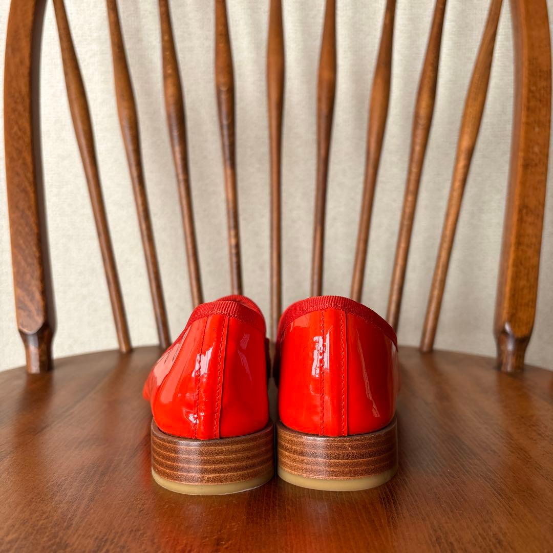 【美品】「repetto」マイケル エナメルシューズ　オレンジ