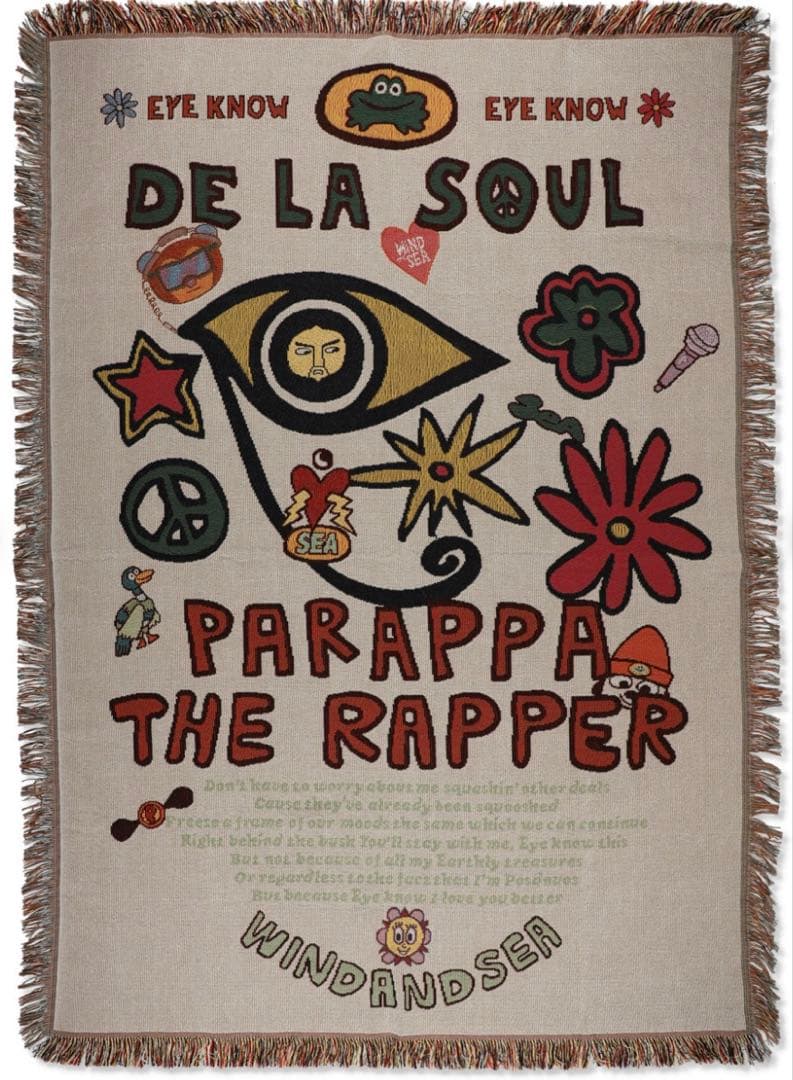 wind and sea×DE LA SOUL×パラッパラッパー　ブランケット