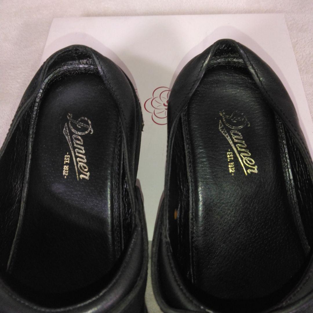 danner d8107 ブラックレザーサボ・クロッグサンダル