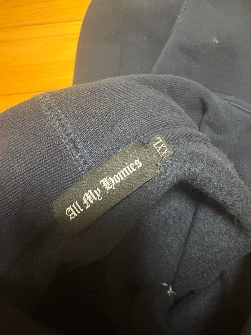 All My Homies パーカー ネイビー　値引き交渉受け付けてます！