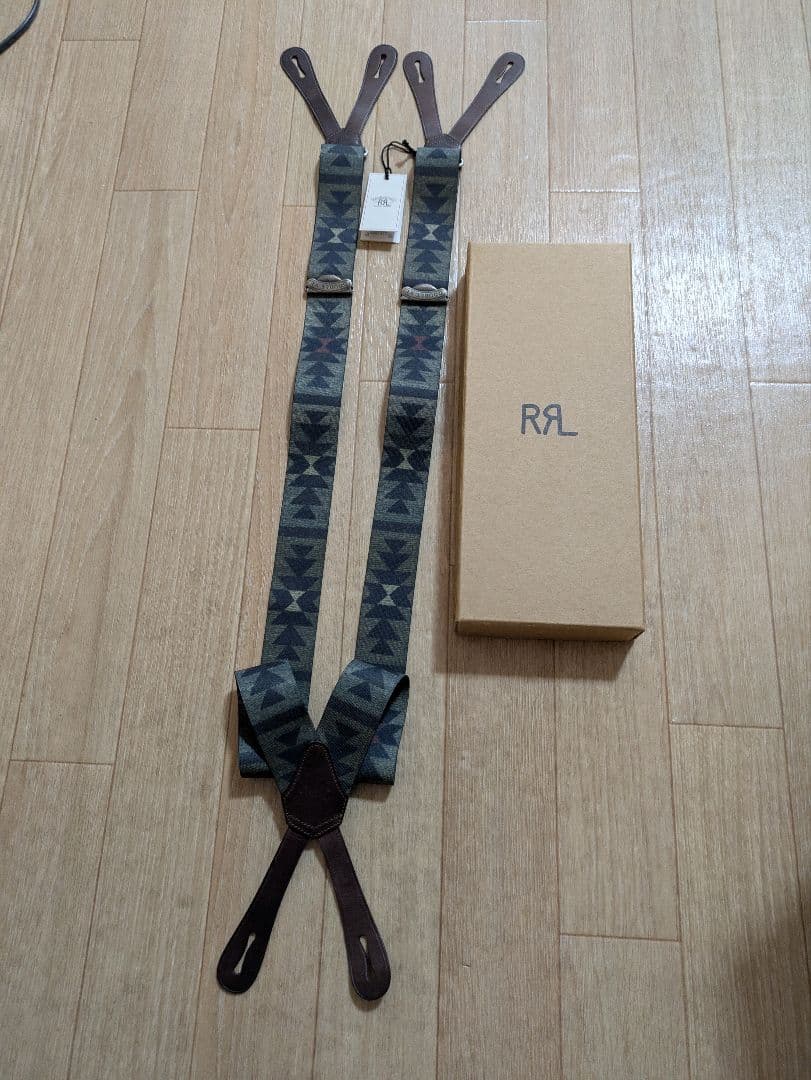 RRL 幾何学模様 サスペンダー
