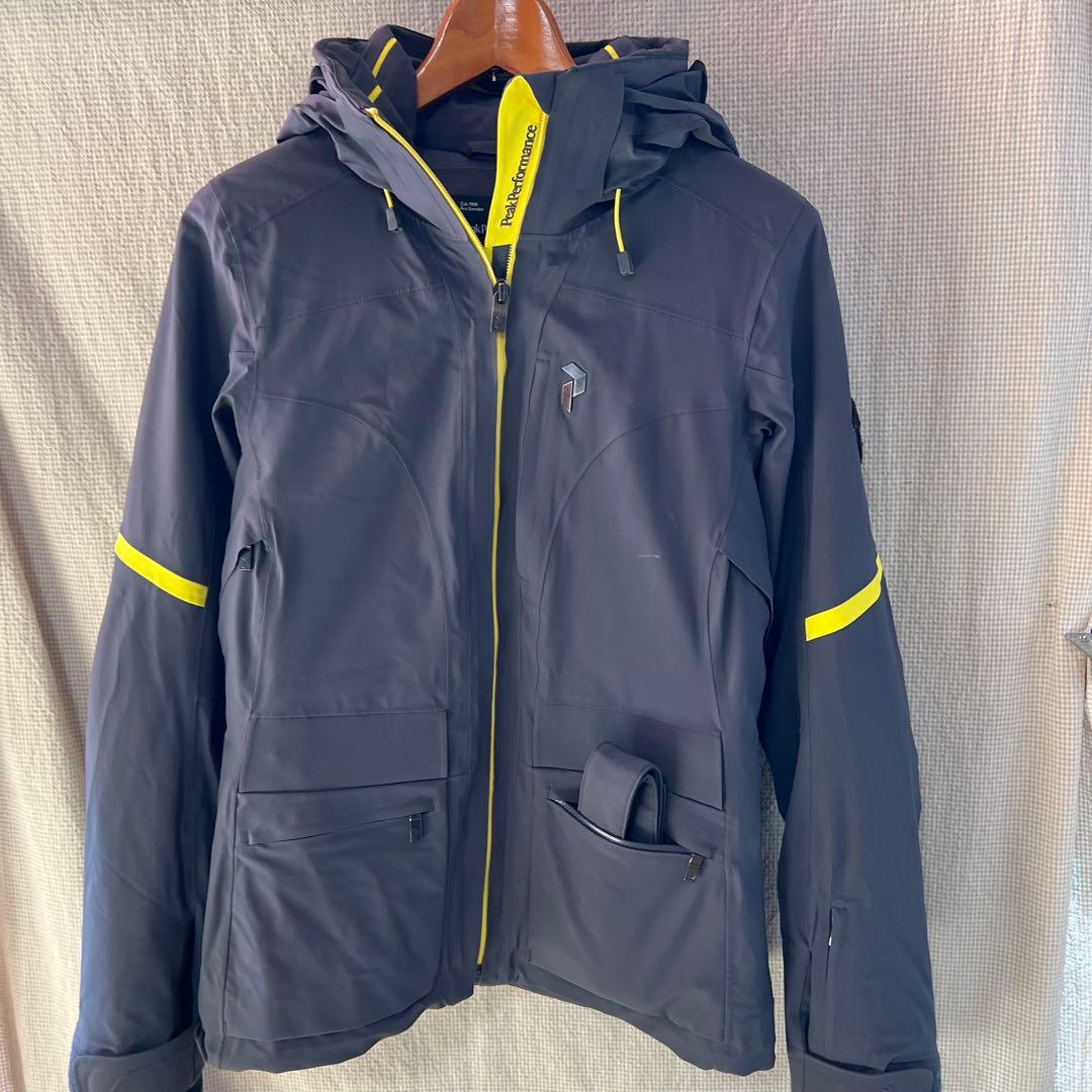 Peak Performance スノージャケット グレーX黄色36/Mサイズ