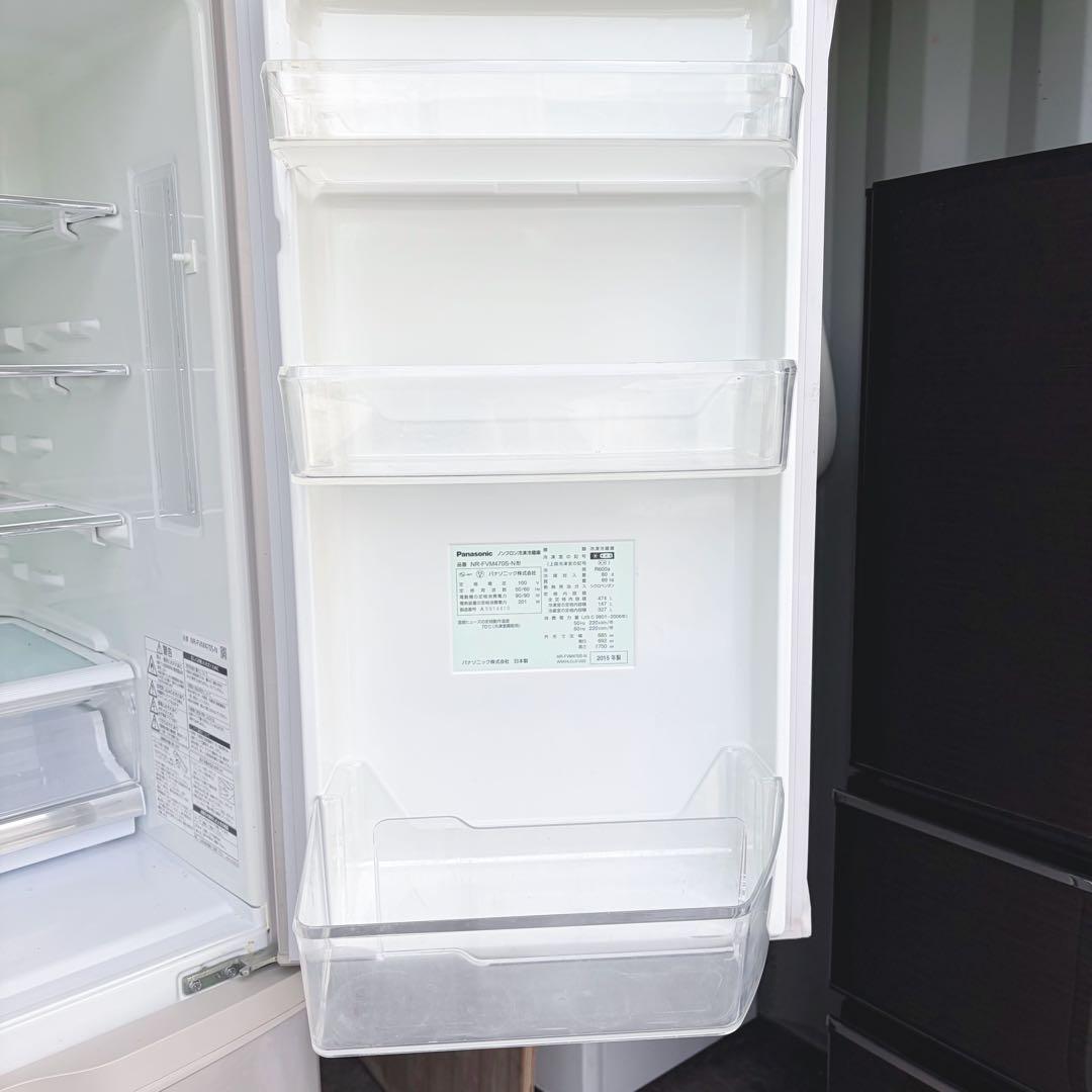 運搬取付無料！シルバー純正Panasonic大容量パワフル冷蔵庫！完動超美品！