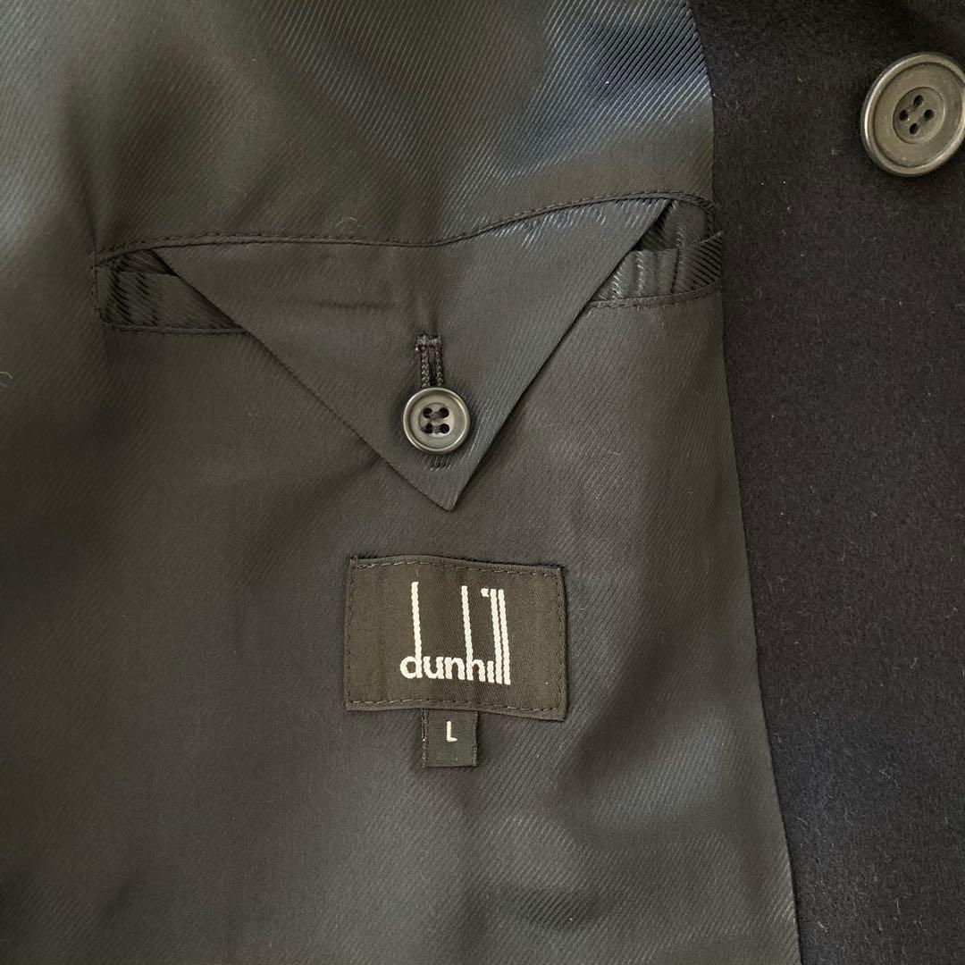 dunhill ネイビー ダブルブレスト ピーコート L