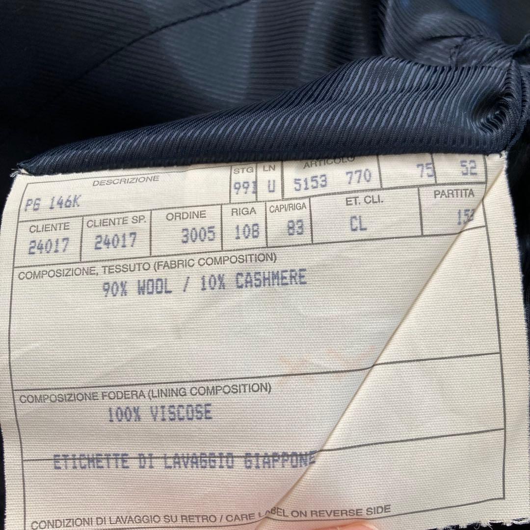 dunhill ネイビー ダブルブレスト ピーコート L