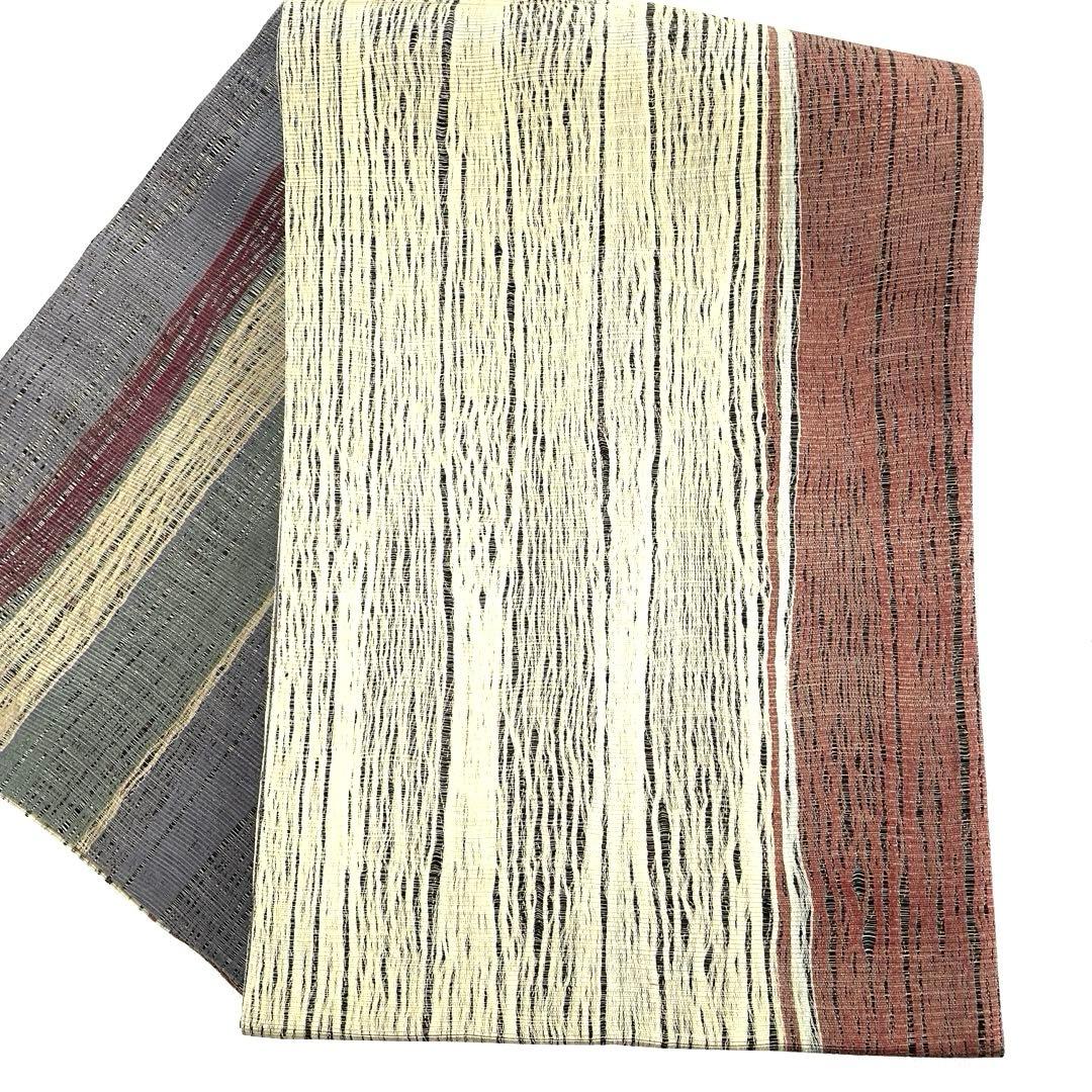 専用帯4661●小森草木染工房 小森久 草木染高級正絹両面全通リバーシブル京袋帯