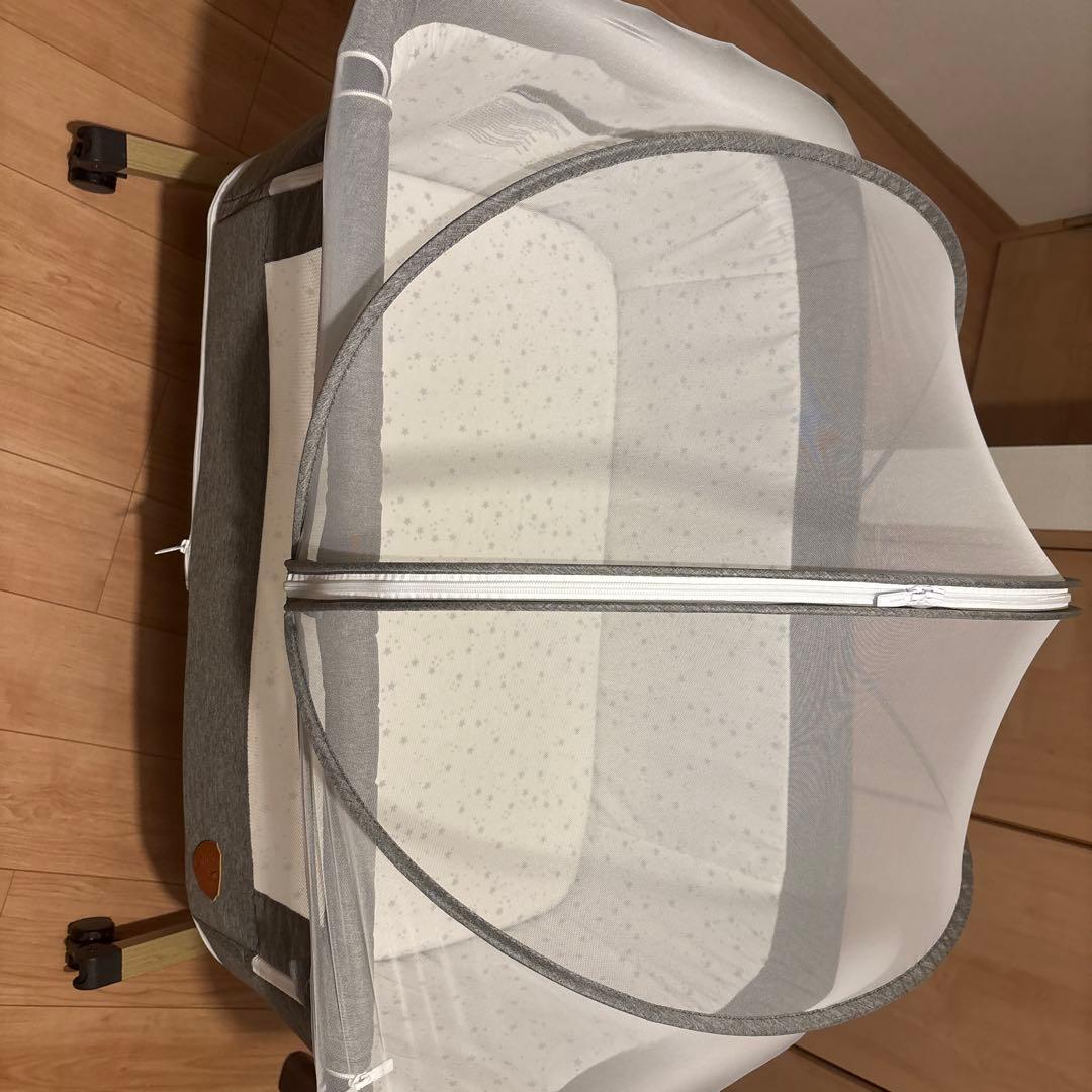 hey3ページ　HDMJ 折りたたみ式グレーのベビーベッド