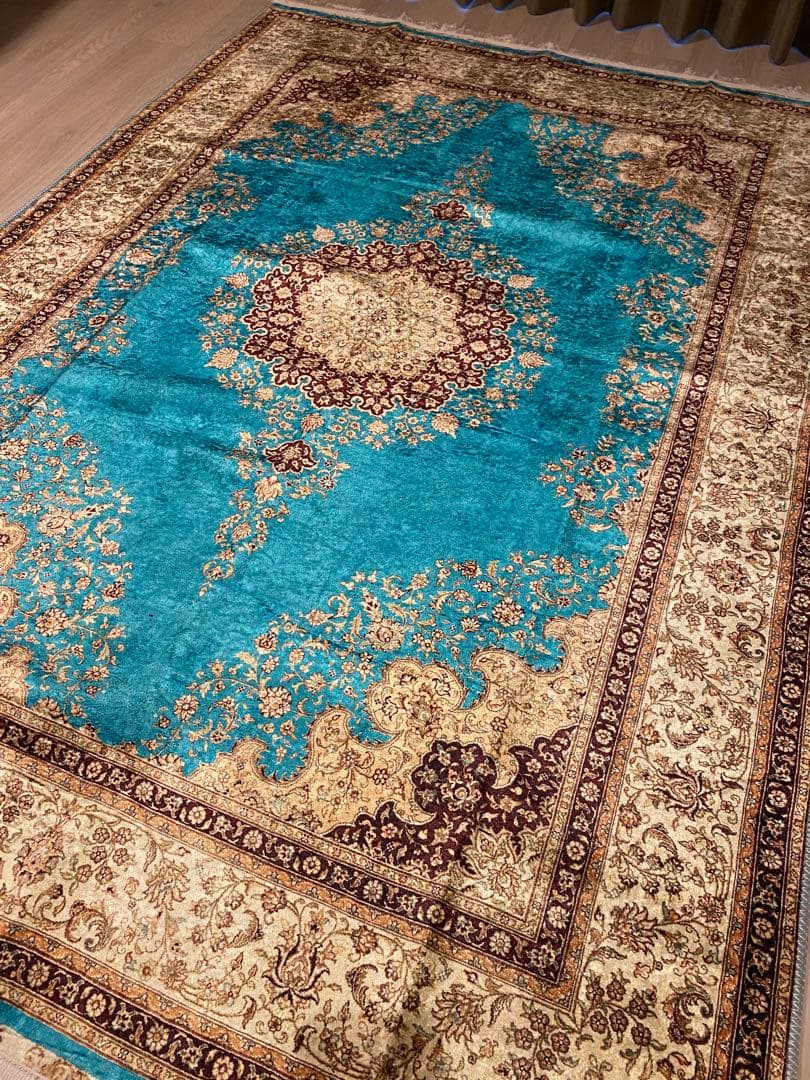 トルコのカーペット 160x230cm mint green