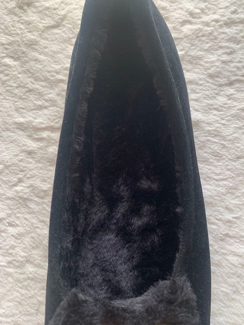 CHANEL ノベルティ スェード ファー ローファー